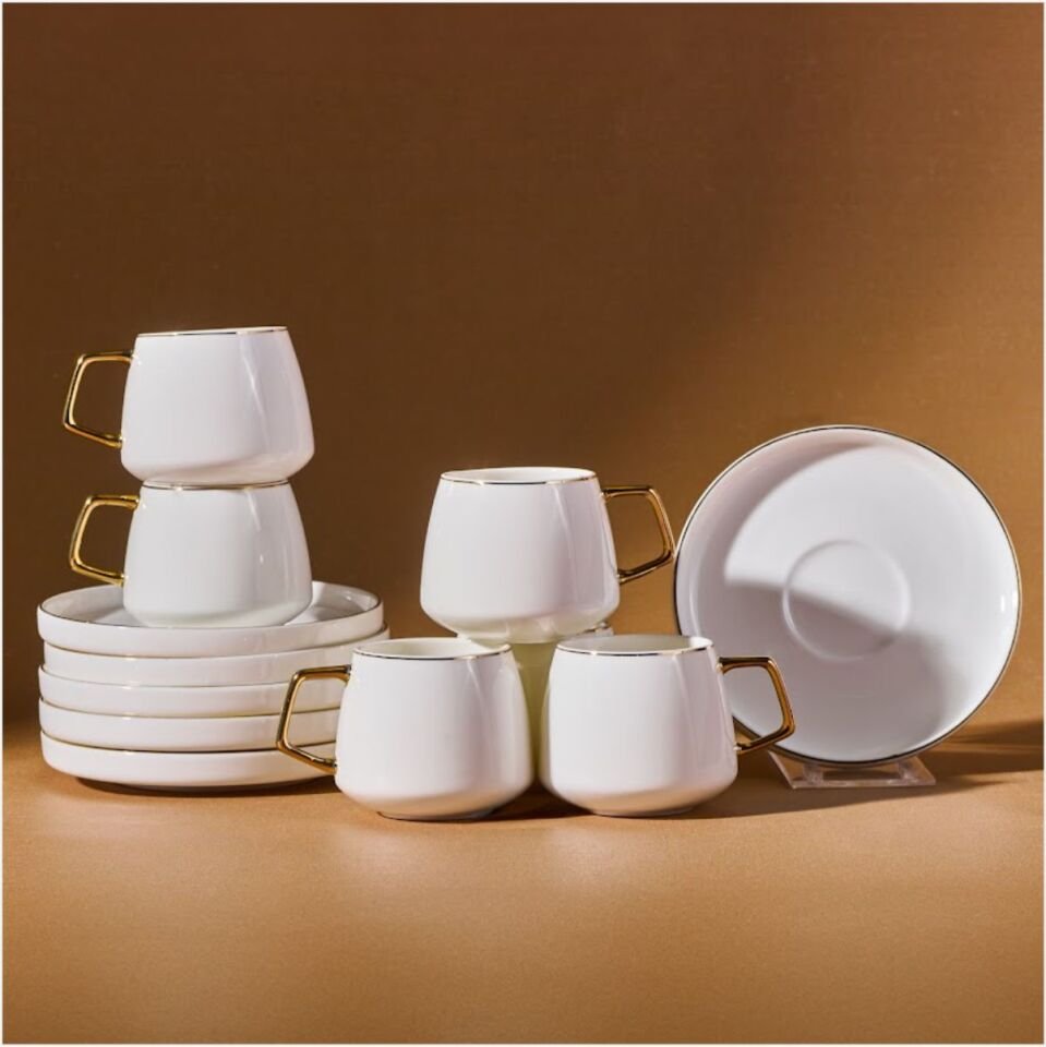 KARACA STURN 6 KİŞİLİK KAHVE FİNCAN TAKIMI GOLD