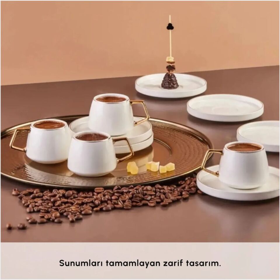 KARACA STURN 6 KİŞİLİK KAHVE FİNCAN TAKIMI GOLD