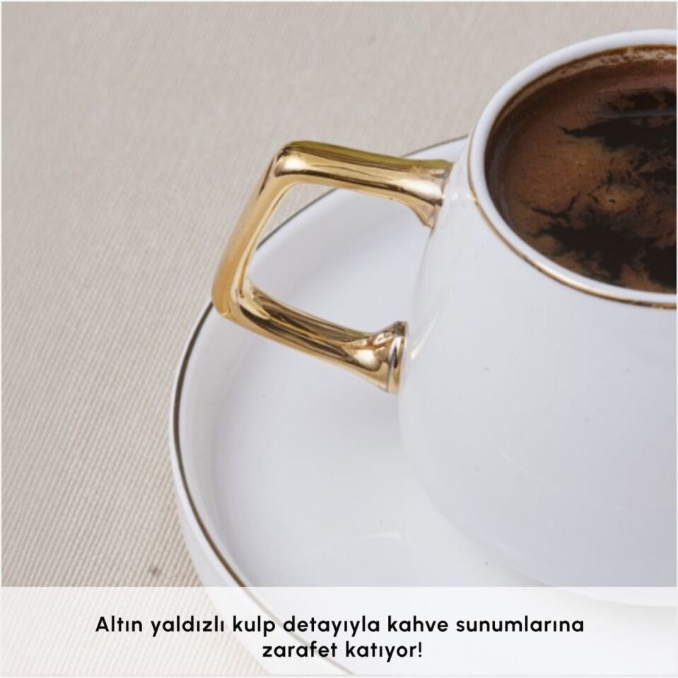 KARACA STURN 6 KİŞİLİK KAHVE FİNCAN TAKIMI GOLD