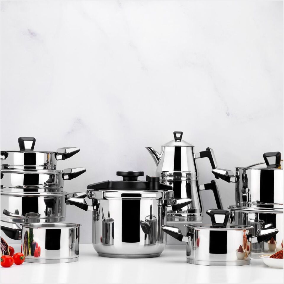 Schafer Premium Çelik Çeyiz Seti 18 Parça-Inox