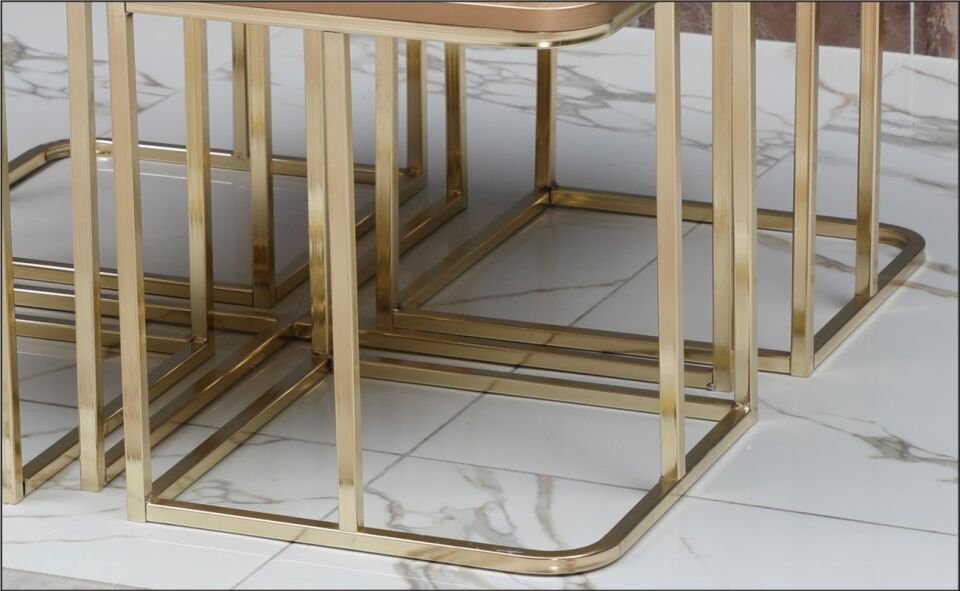 Odabaşı Yaşam 4+1 Sehpa Ceviz Gold Ayak