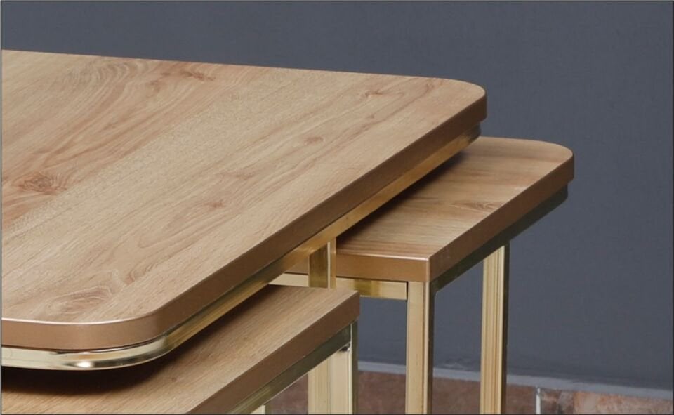 Odabaşı Yaşam 4+1 Sehpa Ceviz Gold Ayak