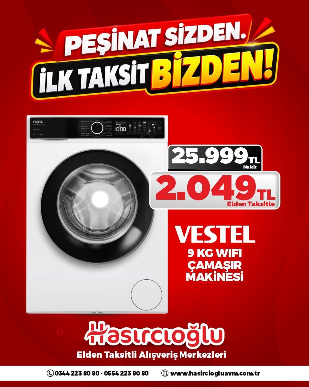 VESTEL 9 KG WFI DESTEKLİ ÇAMAŞIR MAKİNASI
