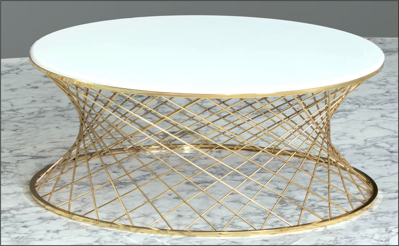 Odabaşı Hasır C Ahşap Orta Sehpa Düz Beyaz Gold