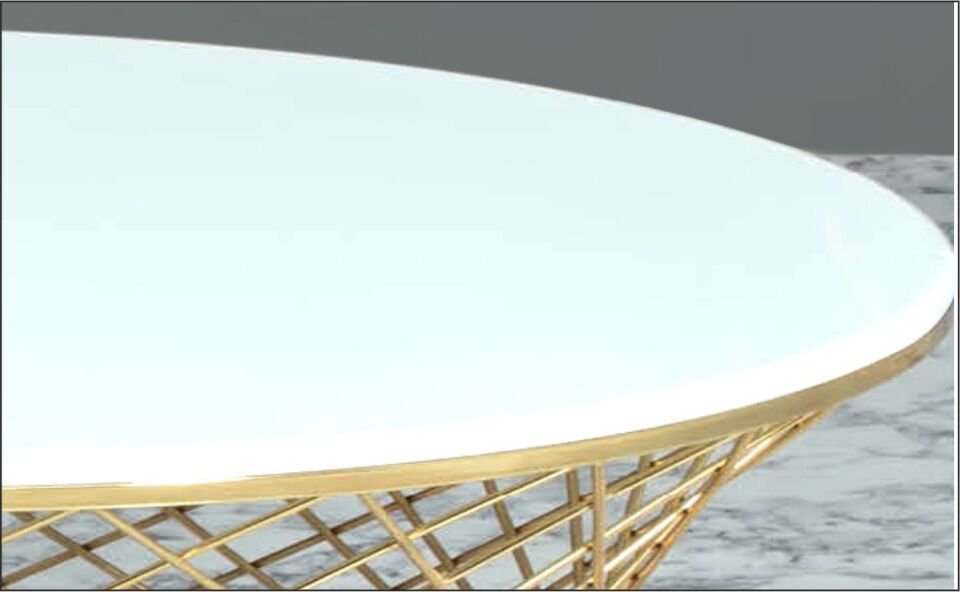 Odabaşı Hasır C Ahşap Orta Sehpa Düz Beyaz Gold