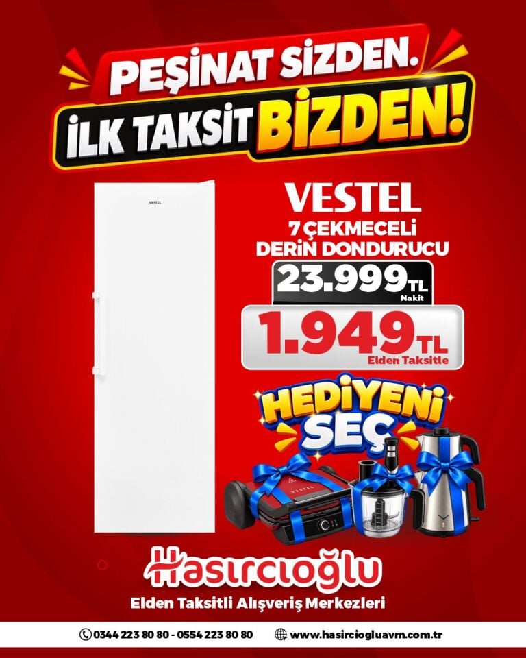 VESTEL 7 ÇEKMECELİ DERİN DONDURUCU