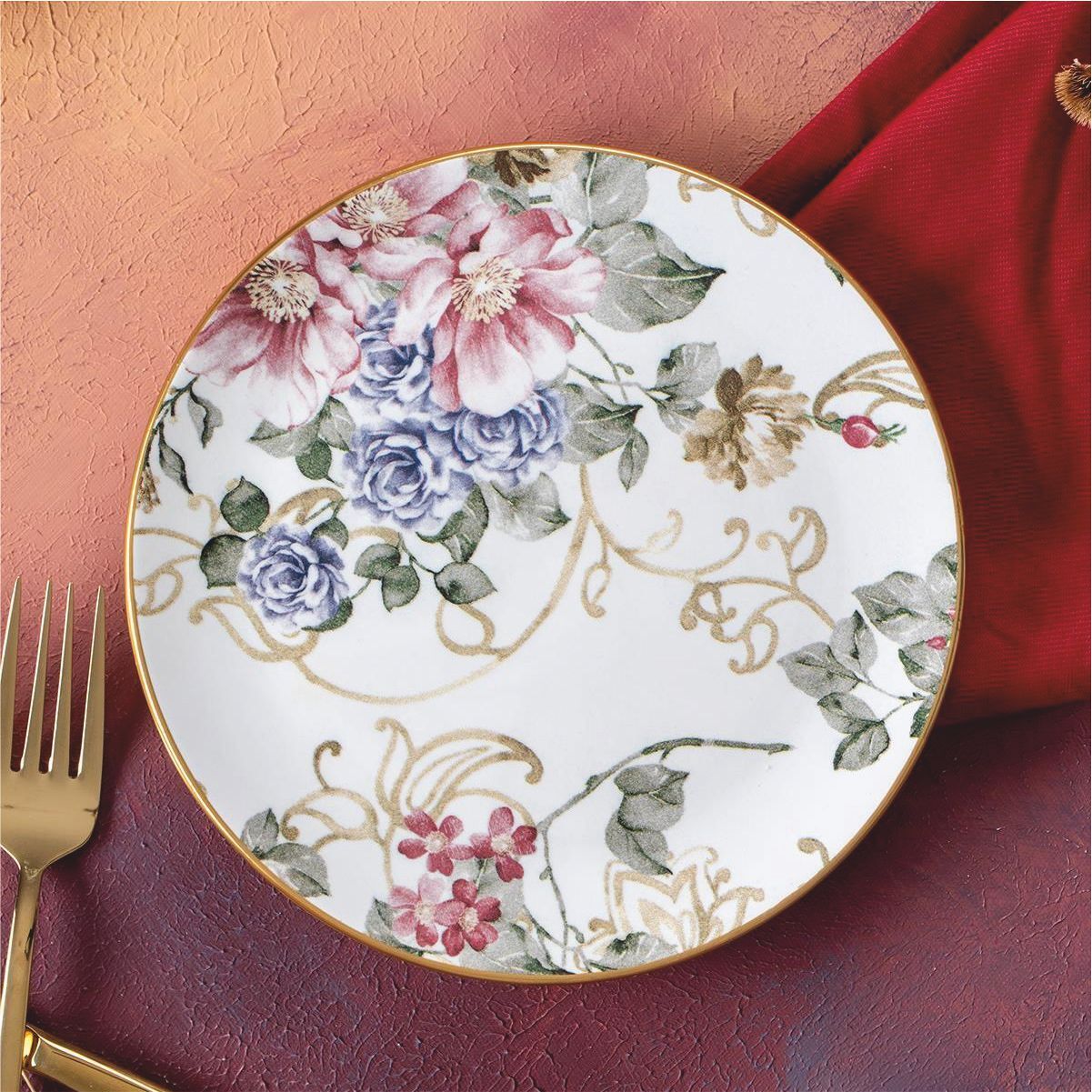 Acar Hca-06406/6 Rosa 6 Lı Pasta Tabağı 19 Cm