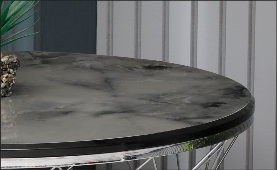 Odabaşı Hasır C Ahşap Orta Sehpa İroni Krom