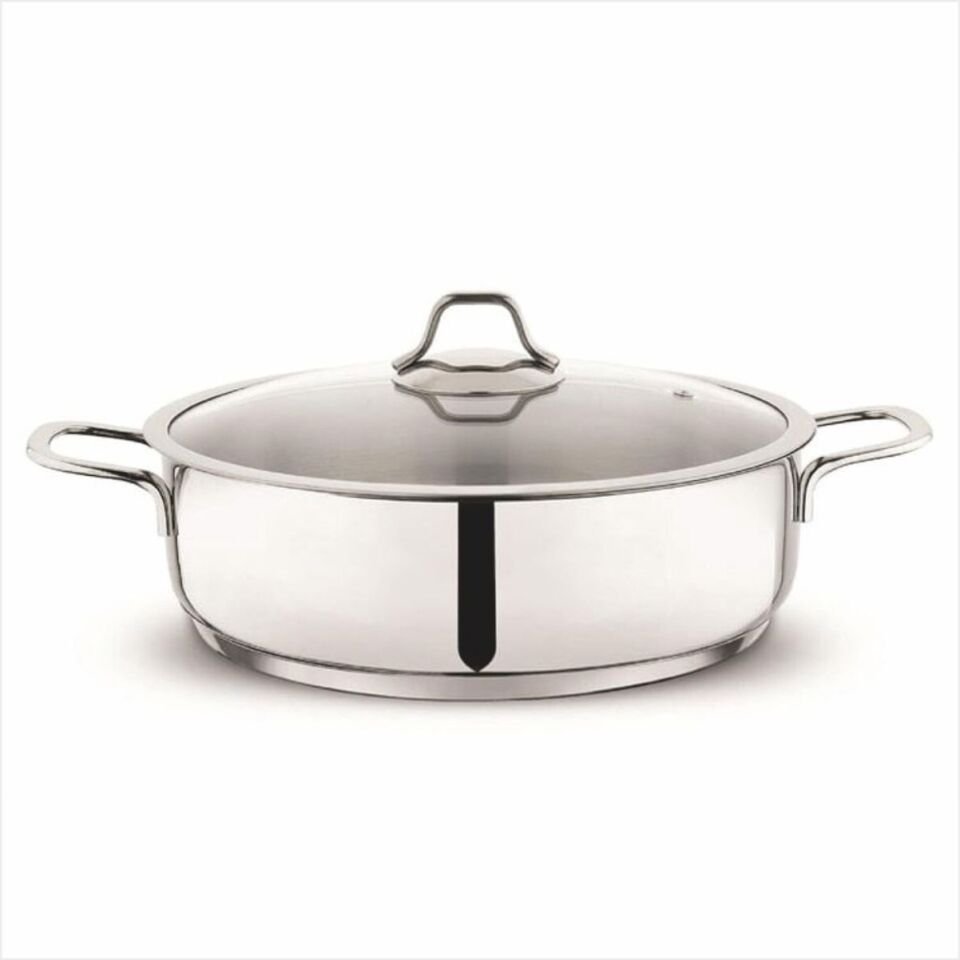 SCHAFER HELD ÇELİK BASIK TENCERE 24 CM 2 PARÇA INOX