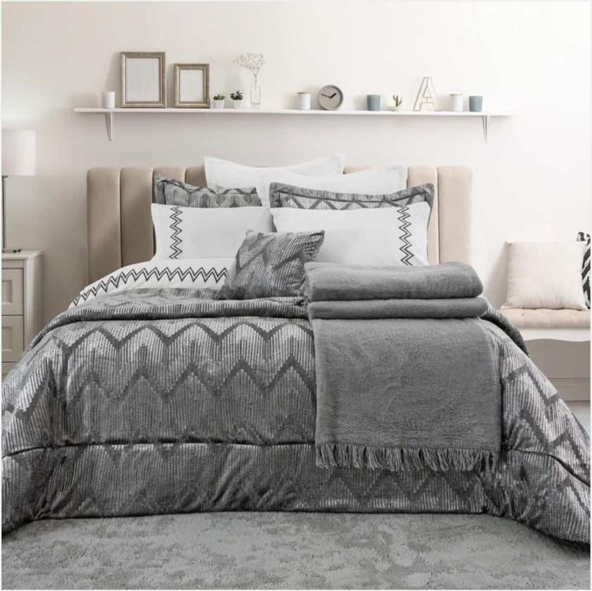 SCHAFER HOME BİANCA ÇEYİZ SETİ 11 PARÇA-GRİ