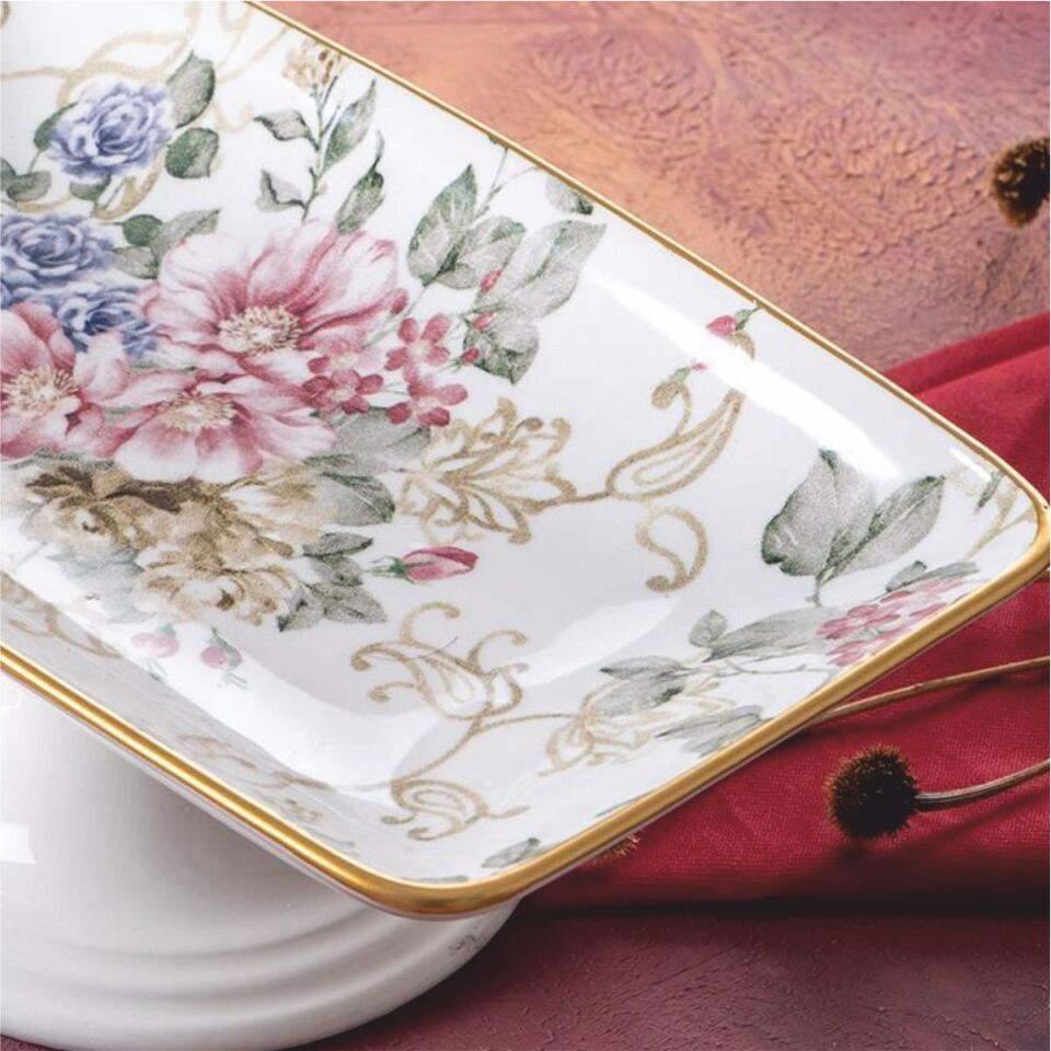 Acar Hca-06415/12 Rosa Ayaklı Çikolata Tabağı