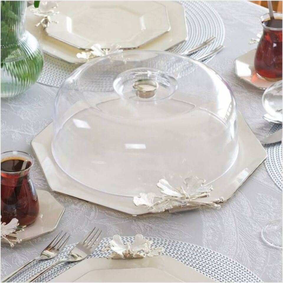 GLORE DOLMABAHÇE SEKİZGEN KREM PLATİN 28 PARÇA TEA TİME