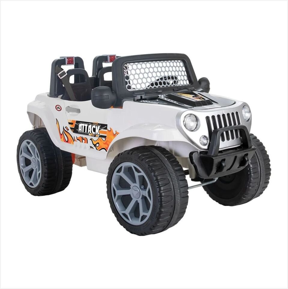 PİLSAN ATTACK ÇİFT KİŞİLİK AKÜLÜ ARABA 12V KUMANDALI BEYAZ