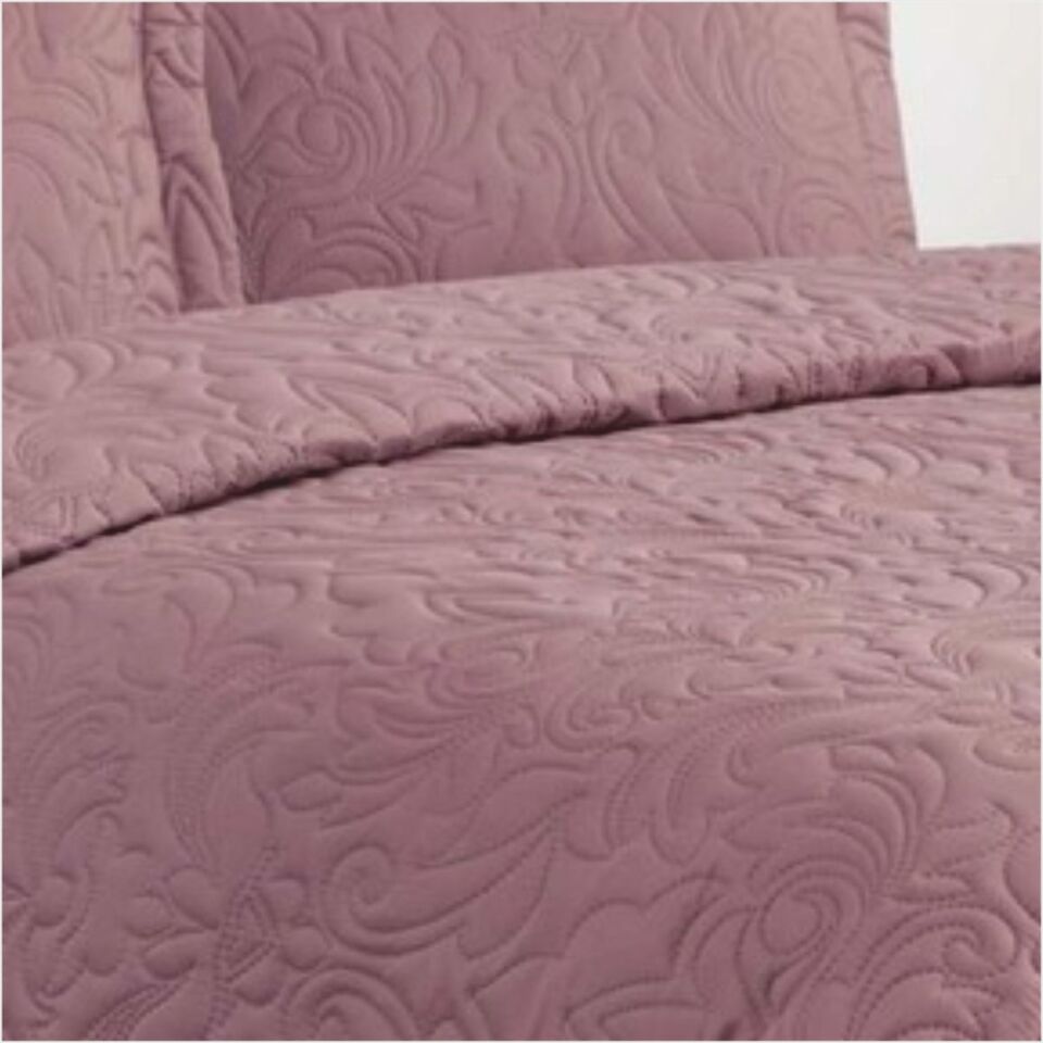 Taç Gala Yatak Örtüsü Seti Tek Kişilik Pembe