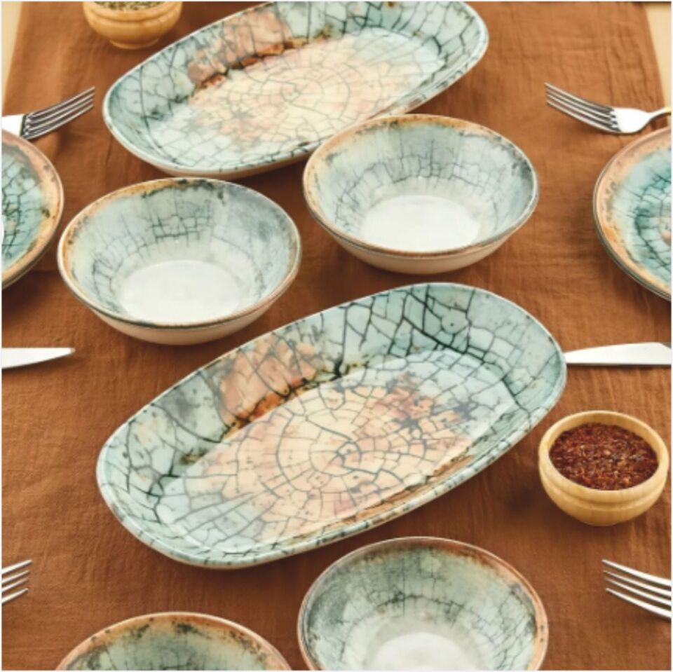 Cooker 14 Parça Pure Porselen Kahvaltı Seti