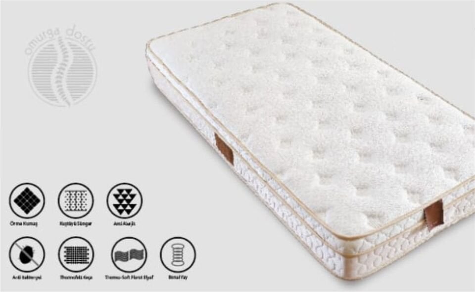 TOMA KALBEN BAZA YATAK SET 100X200 KREM