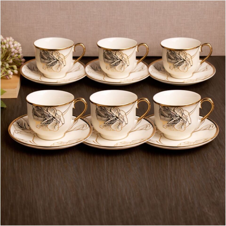 PAÇİ-GLORY YALDIZLI 6LI KAHVE FİNCANI-P/POR-102167