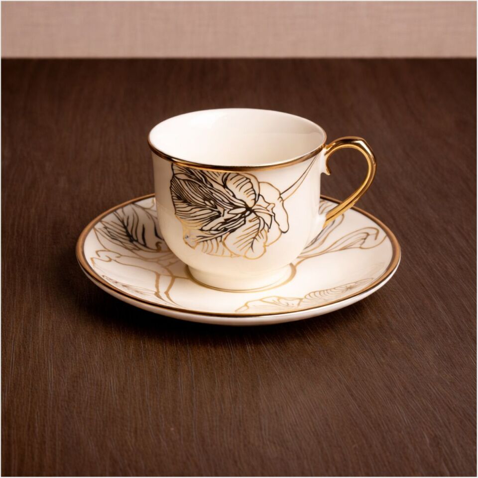 PAÇİ-GLORY YALDIZLI 6LI KAHVE FİNCANI-P/POR-102167