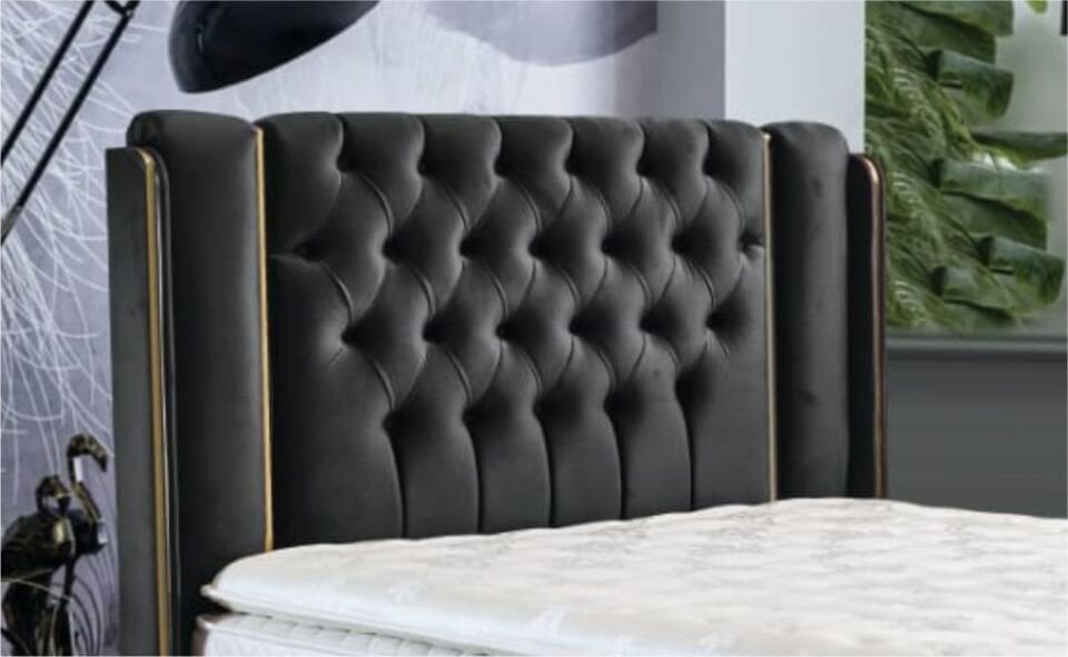 TOMA STELLA BAZA YATAK SET 160X200 SİYAH