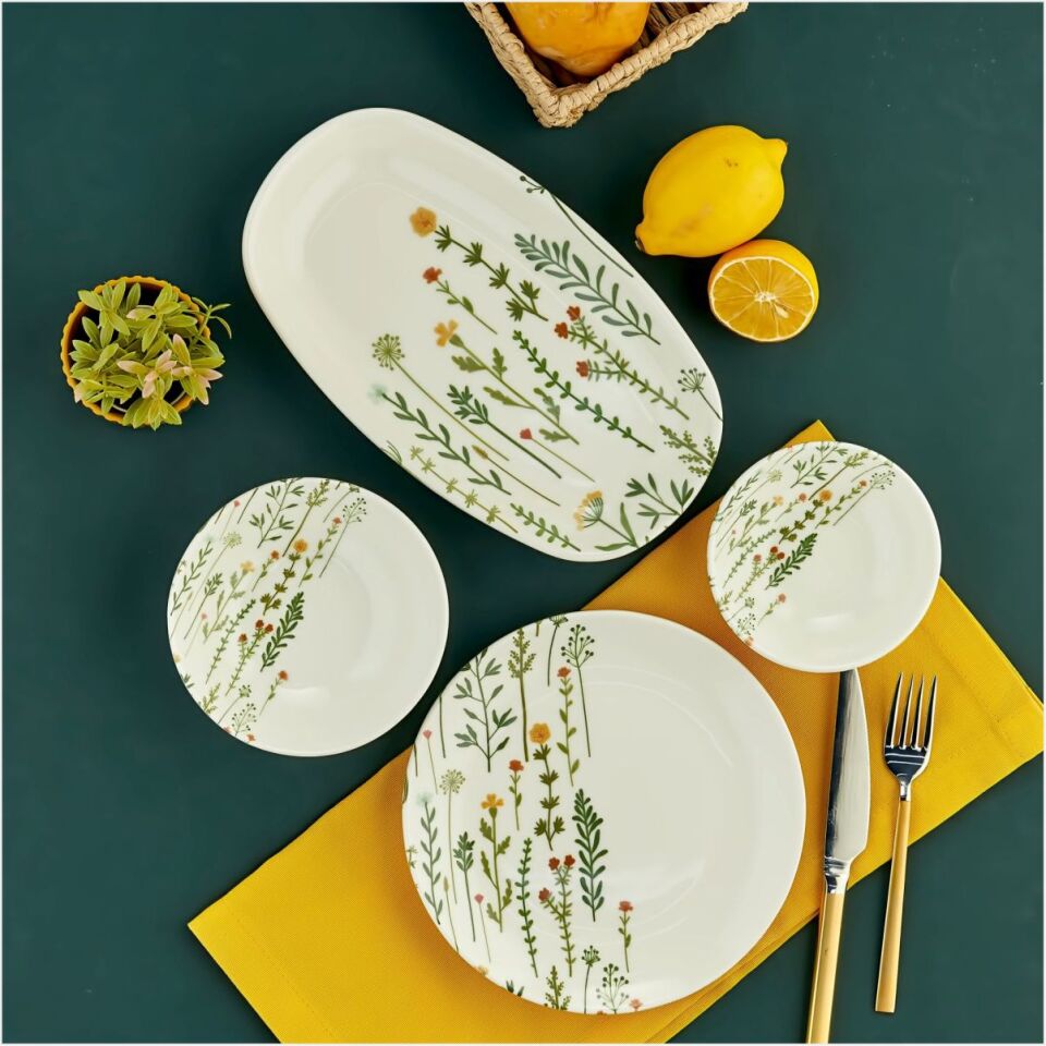 Cooker Ckr4261 Cooker 14 Parça Pure Porselen Kahvaltı Seti