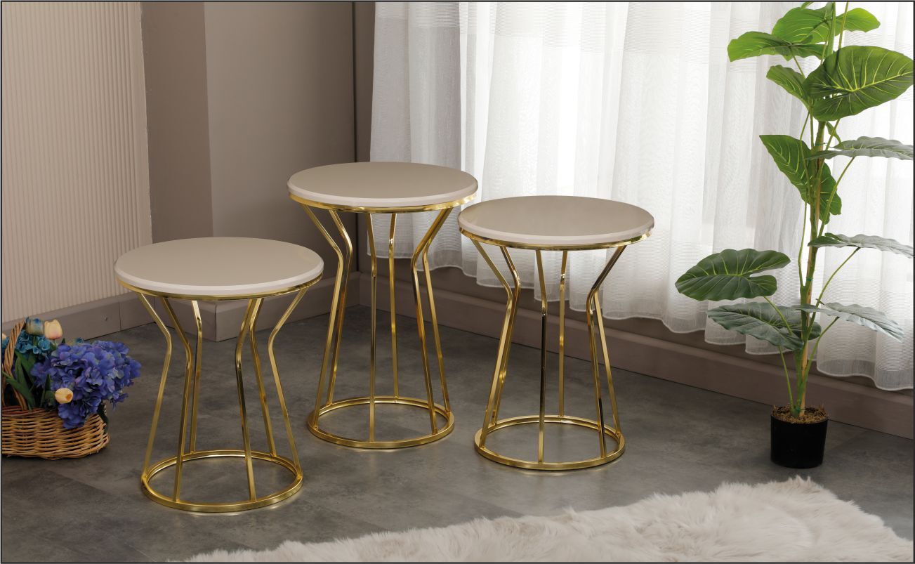 Odabaşı Kum Saati Efes Zigon Sehpa Gold Ayak