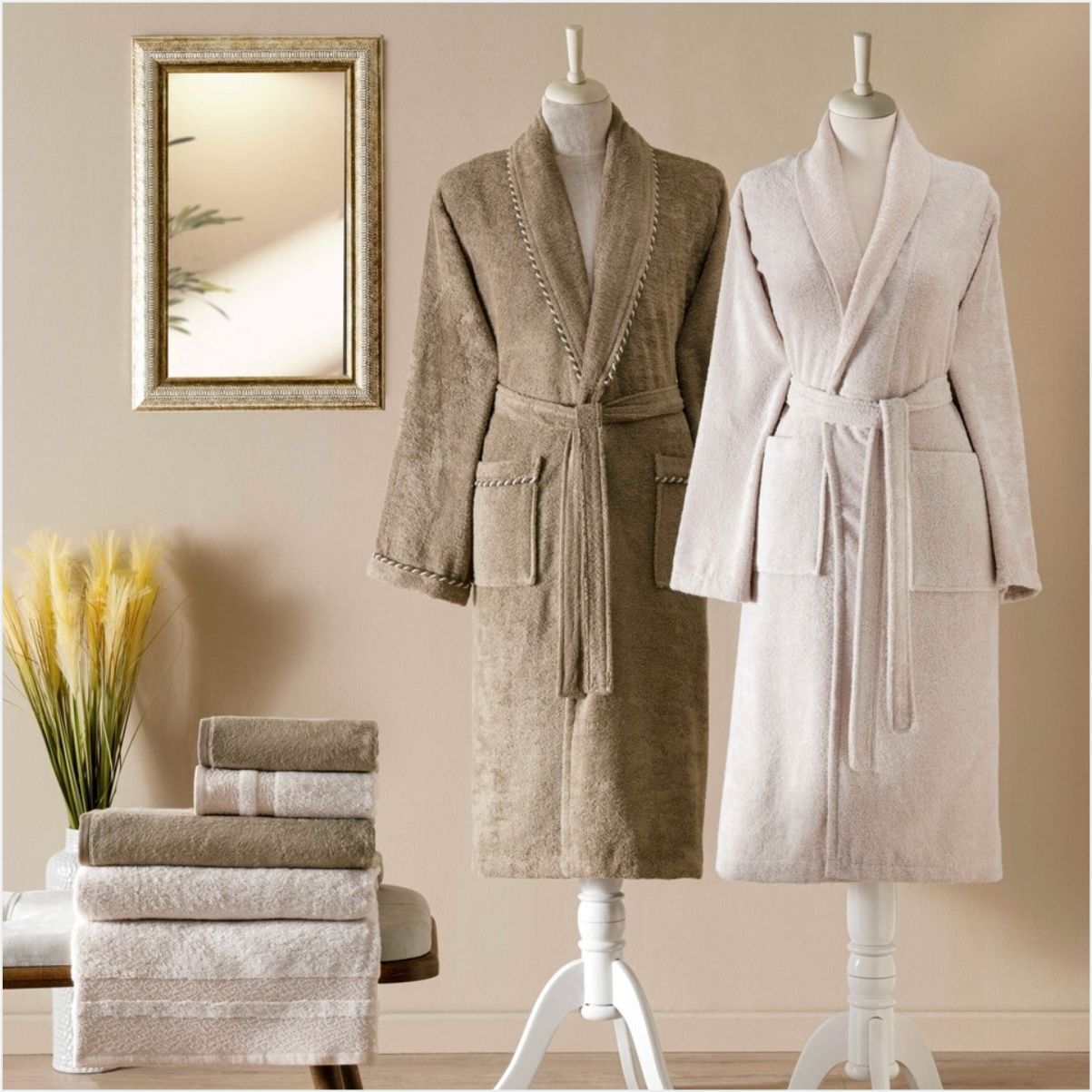 Taç Flame Bambu Classic Aile Seti Taş Kahve