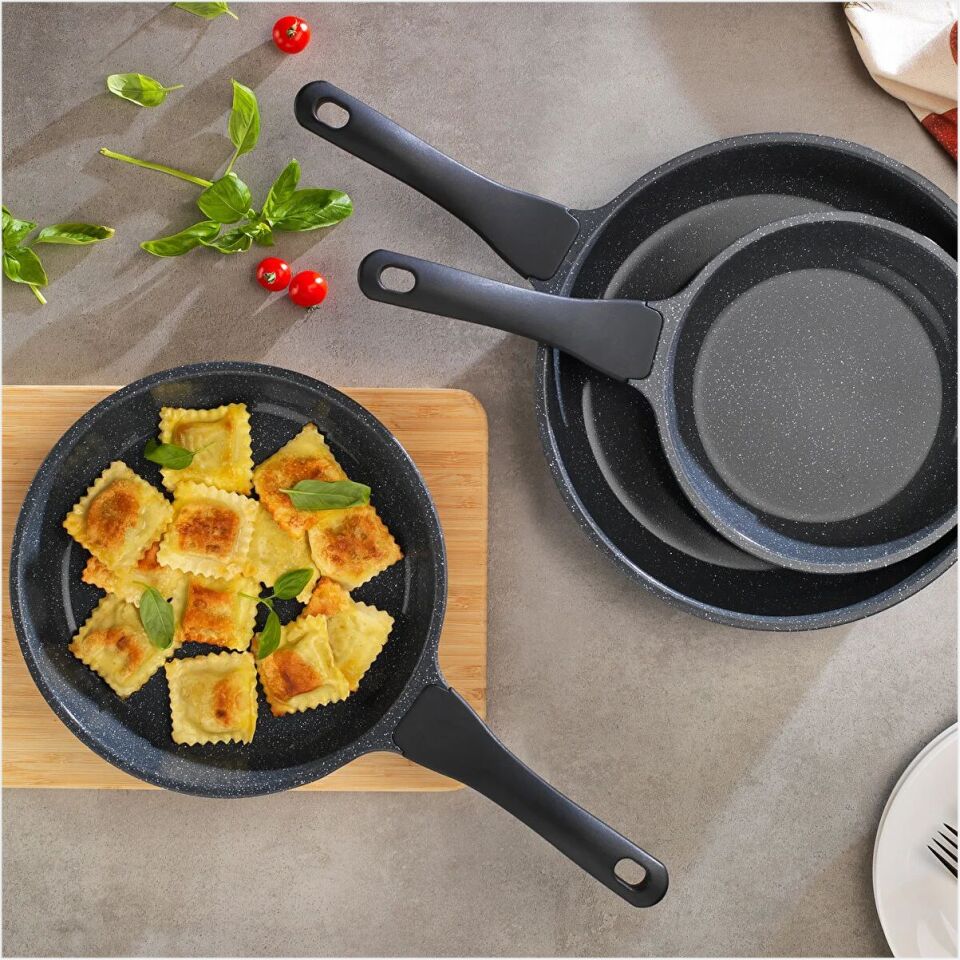 Schafer Stark Döküm Tava Seti 3 Parça-Gri