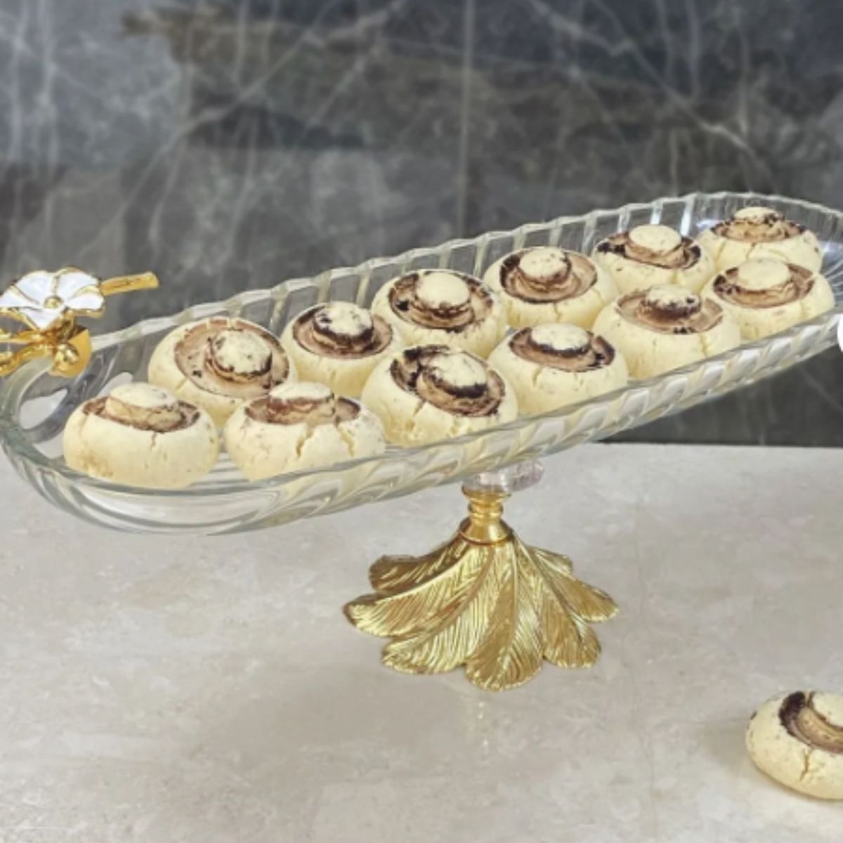 Htm Oval Orta Sunumluk Gold Jc7995-12.5