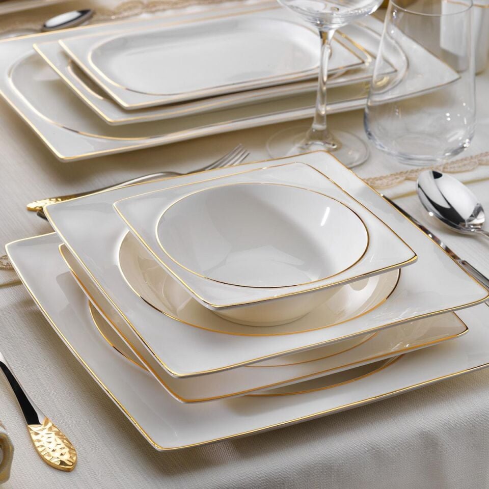 Schafer Glamor Pure Yemek Takımı 60 Parça-Gold