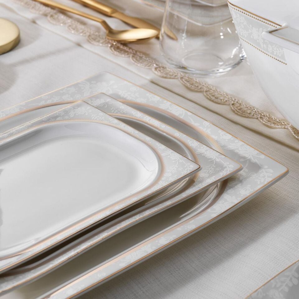 Schafer Glamor Elegant Yemek Takımı 60 Parça-Beyaz