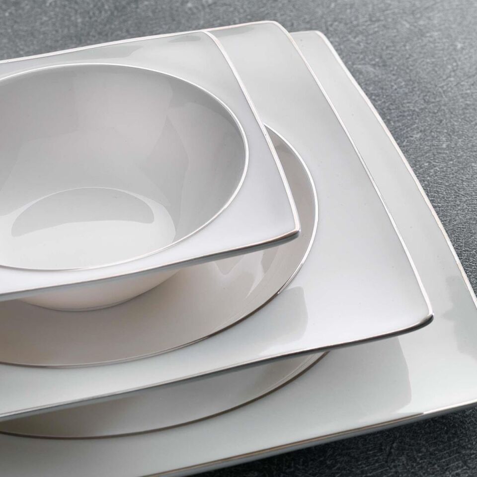 Schafer Glamor Pure Yemek Takımı 60 Parça-Platin