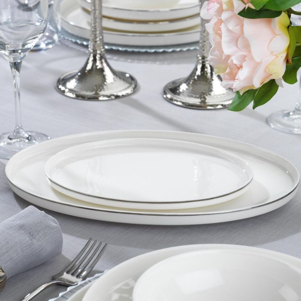 Schafer Adel Platin Yemek Takımı-56 Parça-Platin