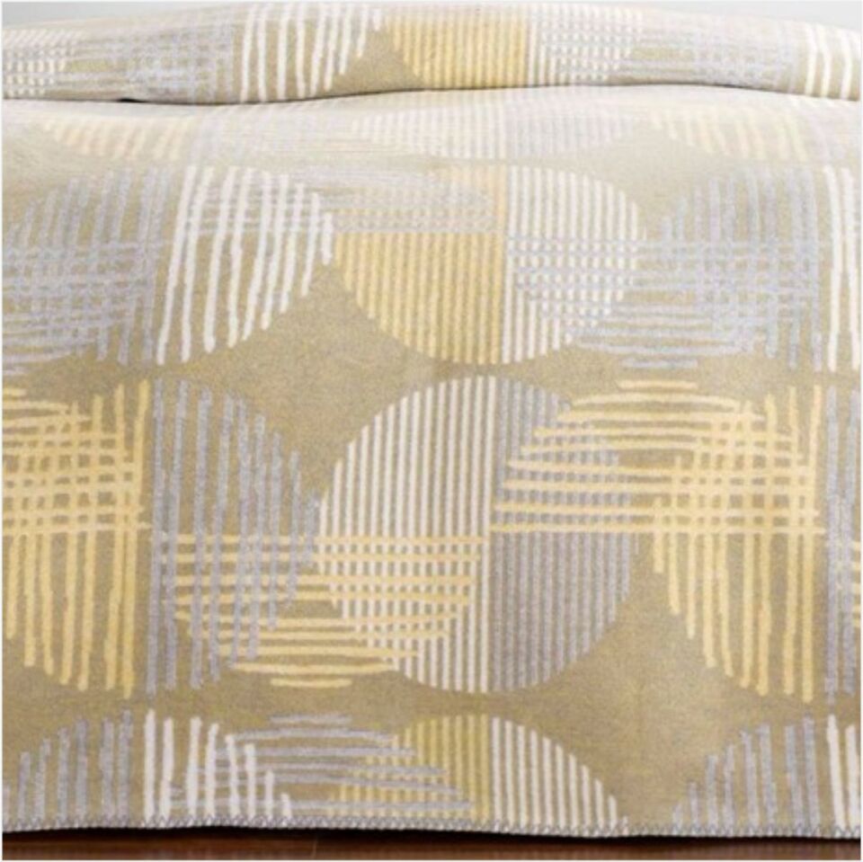 Taç Alba Pamuk Çift Kişilik Battaniye Sarı