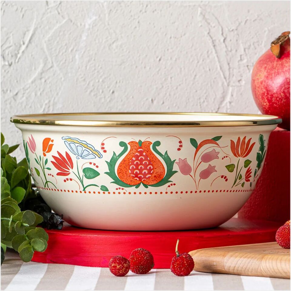 Emsan Nar Emaye Salata Kasesi 22 cm