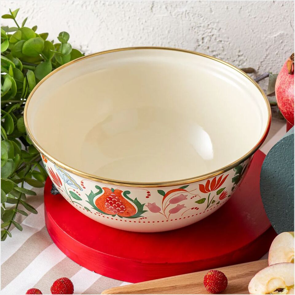 Emsan Nar Emaye Salata Kasesi 22 cm