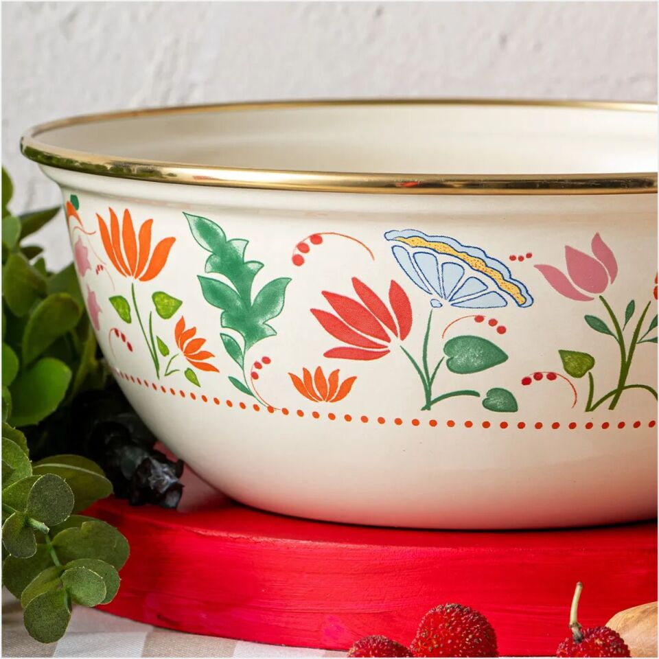 Emsan Nar Emaye Salata Kasesi 22 cm