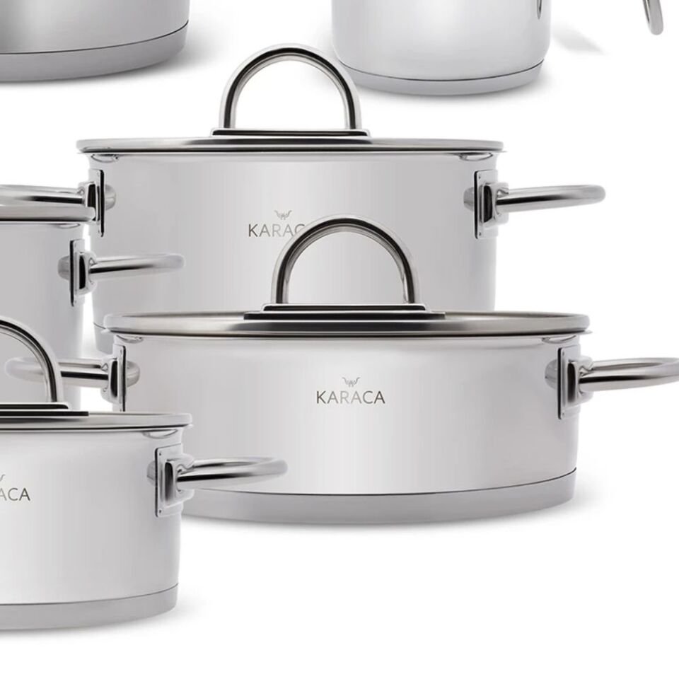 Karaca Platinium 17 Parça İndüksiyon Tabanlı Çeyiz Tencere Seti