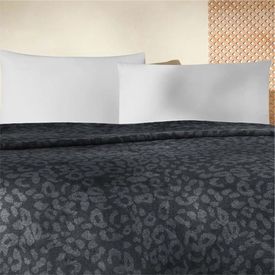 Taç Dobby Pamuk  Battanıye Siyah Çift Kişilik