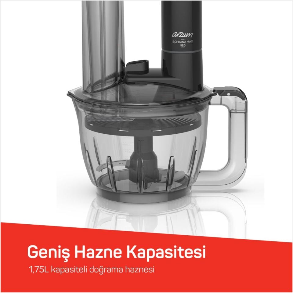 Arzum Ar1187-0100 Soprano Max Neo Multi Blender Seti Siyah