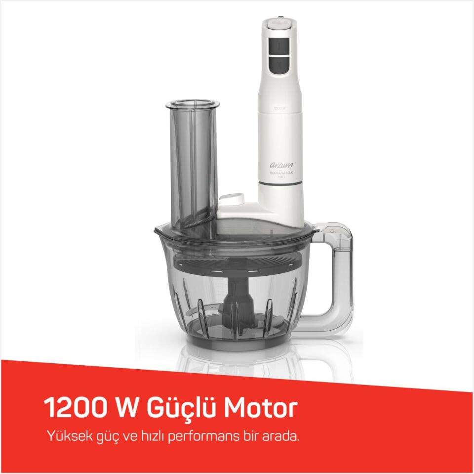 Arzum Ar1187-0200 Soprano Max Neo Multi Blender Seti Beyaz