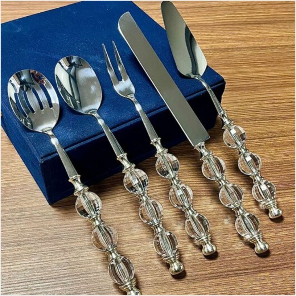 Rekabet Eym 063 Rustik 5 Parça.Servis Seti Gümüş