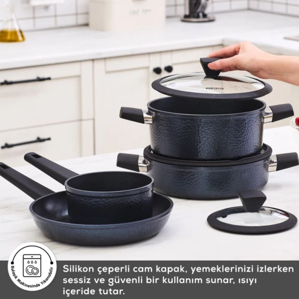 Karaca Biodiamond Dante İndüksiyon Tabanlı 7 Parça Tencere Seti