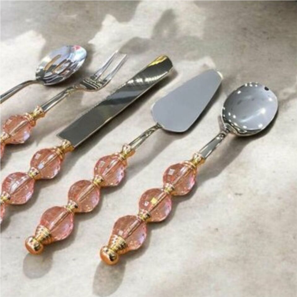 Rekabet Eym 065 Rustik 5 Parça.Servis Seti Pembe Go