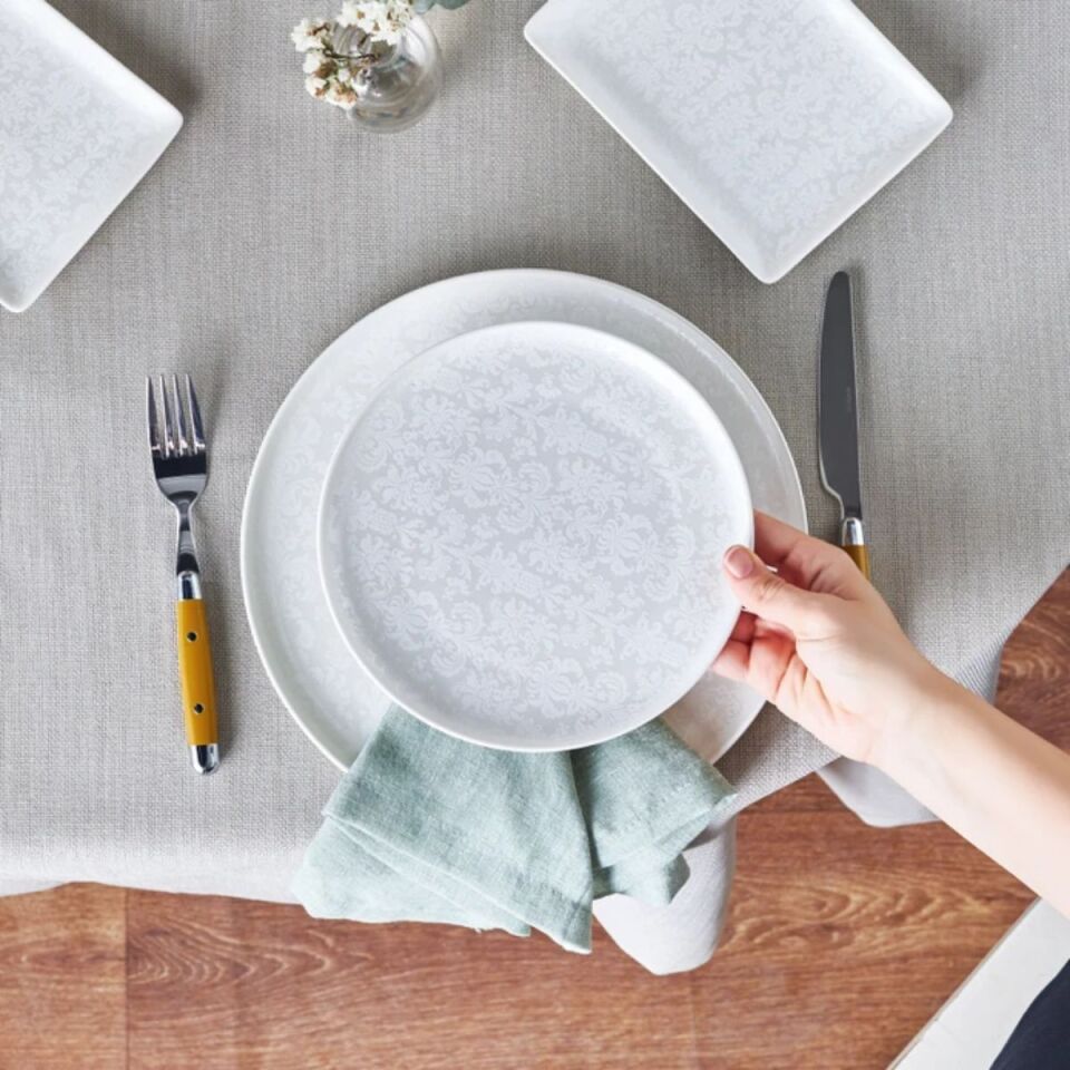 Karaca Minerva 18 Parça 6 Kişilik New Bone Yemek Kahvaltı Takımı