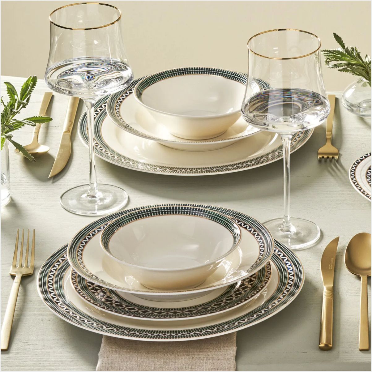 Karaca Elegance Bone Cordoba 53 Parça Yemek Takımı Multıcolor