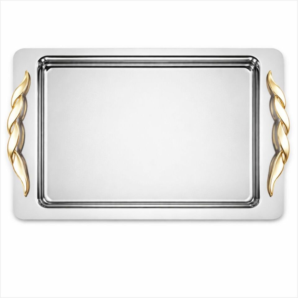 KARACA NEVRA GOLD ÇELİK TEPSİ, ÇELİK