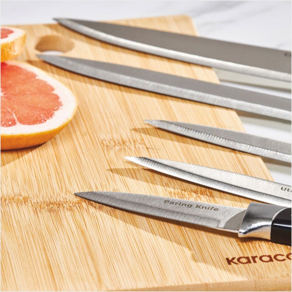 KARACA MASTERMAID 6 PARÇA BIÇAK SETİ SİYAH