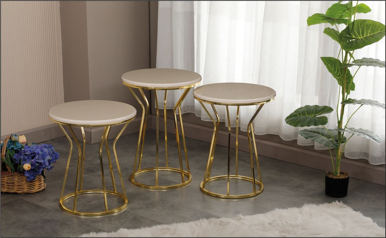 Odabaşı Kum Saati Efes Zigon Sehpa Gold Ayak