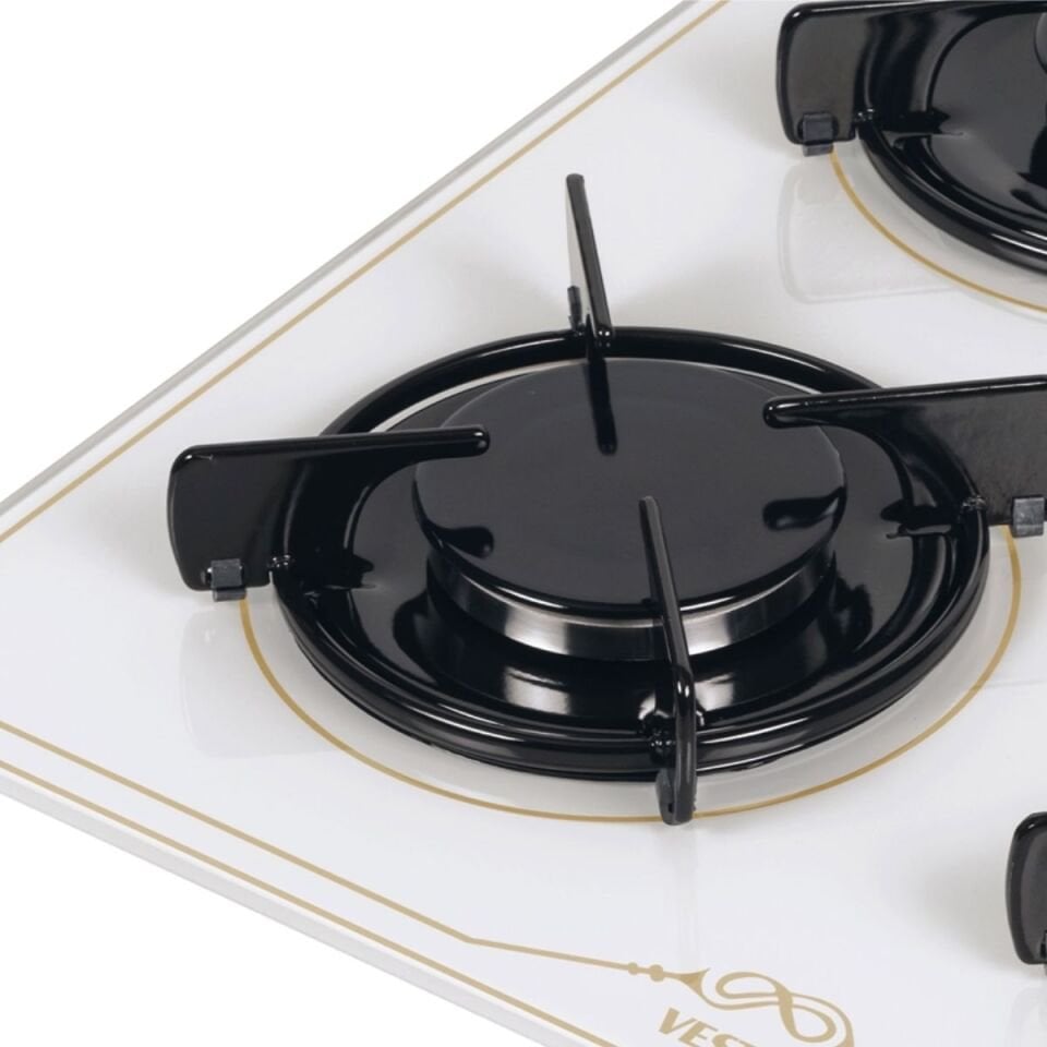 Vestel AO-6104 YRB Beyaz Cam Ankastre Ocak