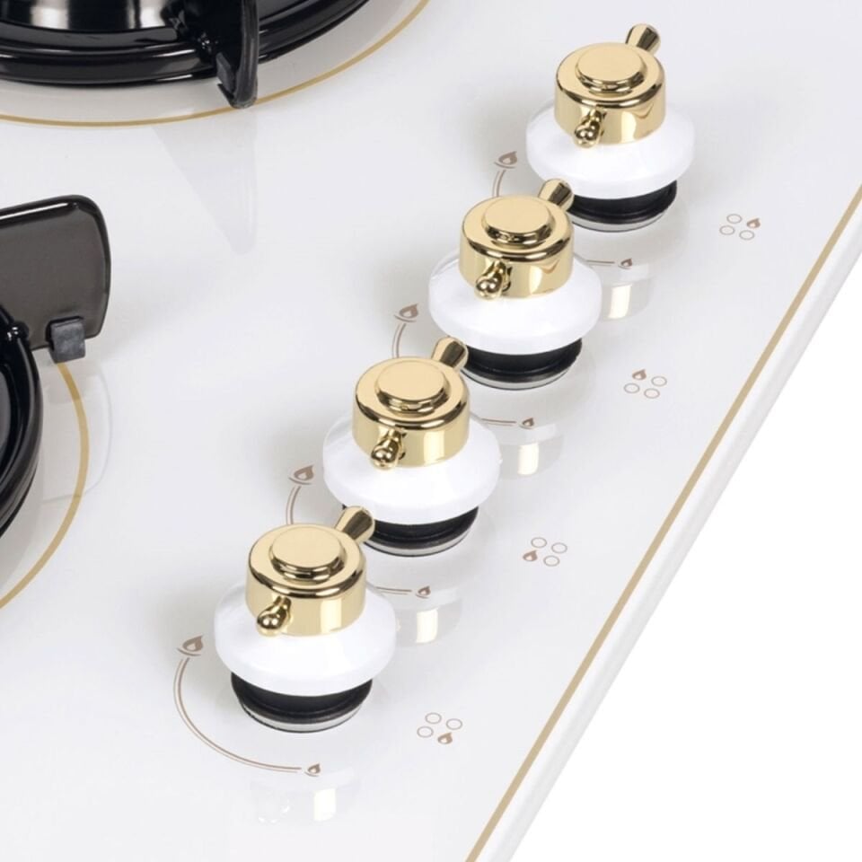 Vestel AO-6104 YRB Beyaz Cam Ankastre Ocak